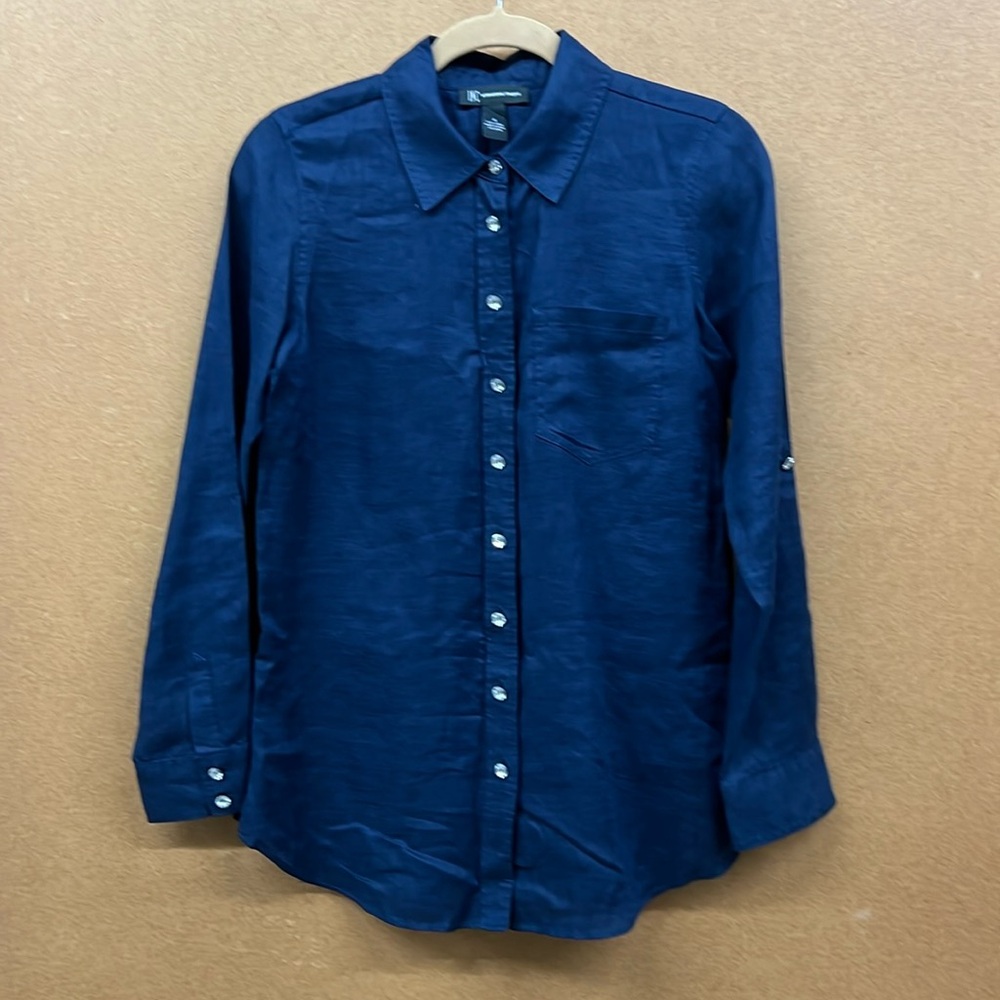 Inc 100% Linen Button-down Shirt